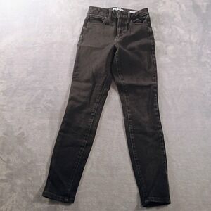 GUESS Jeans Womens 24 Gray Skinny Mid Rise 24x26 Stretch Denim Charcoal Wash